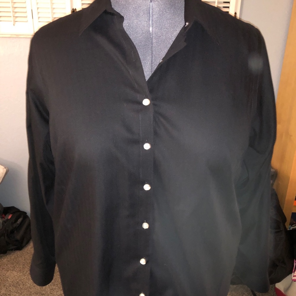 Lands End 24W button-down cotton top